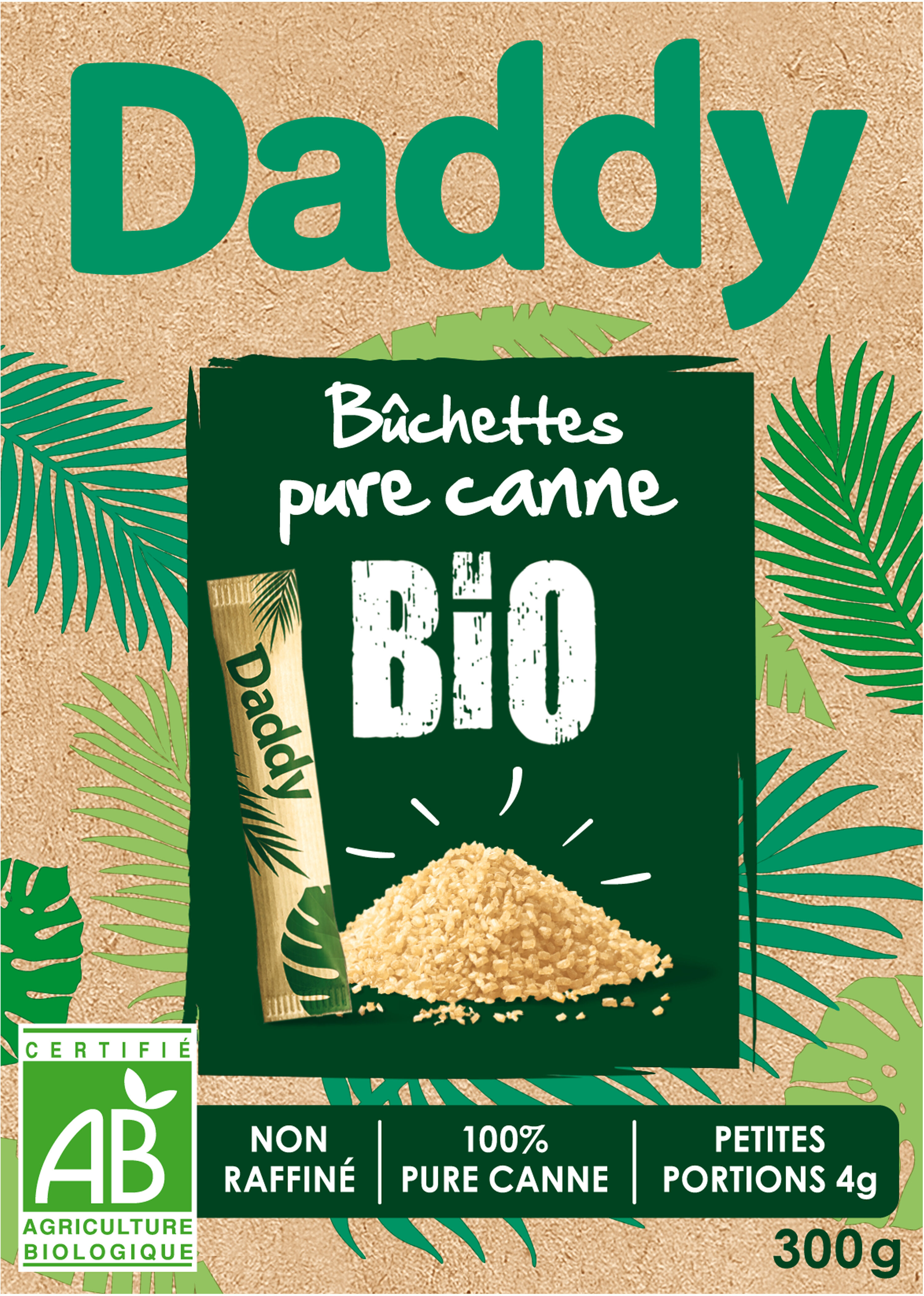 Boite de bûchettes 4g canne blond bio daddy 300g - Produit