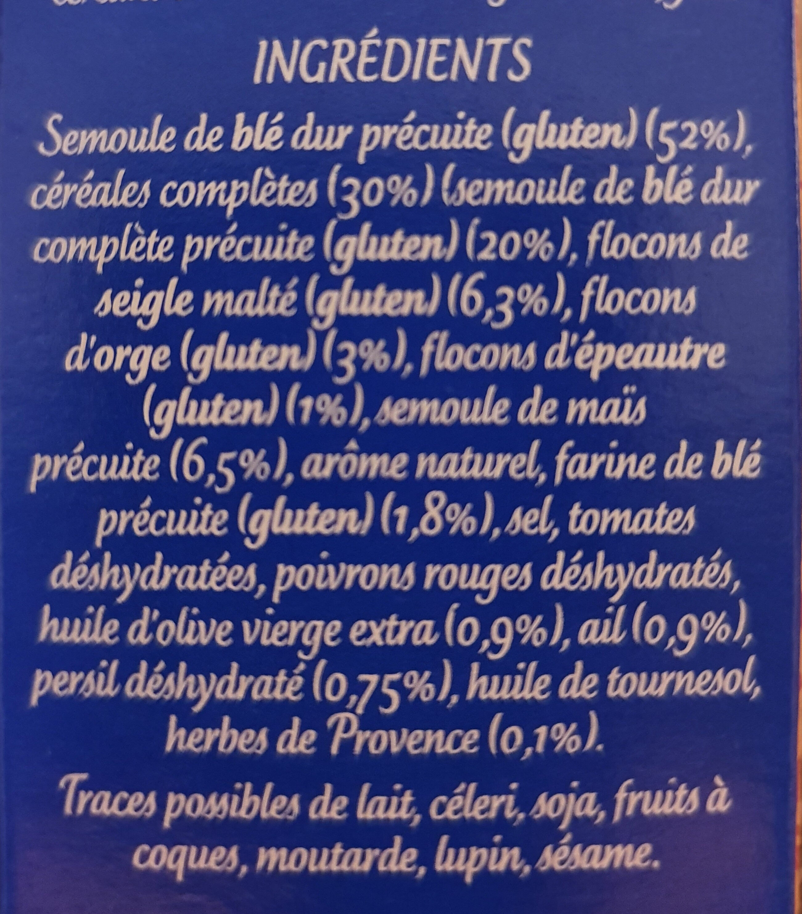Céréales méditerranéennes - Ingredienti - fr