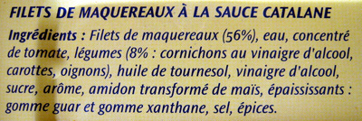 Filets de Maquereaux a la Catalane - Ingredients - fr