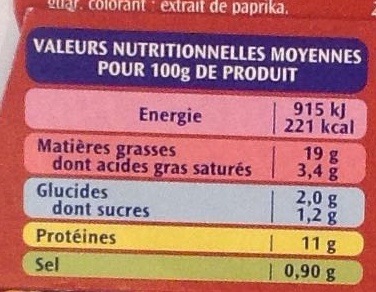 Filets de maquereaux sauce escabèche - Información nutricional - fr