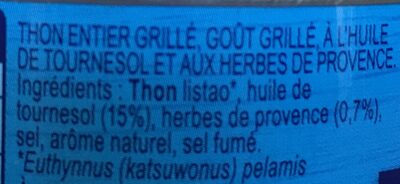 Thon entier grillé herbes de provence - Ingredientes - fr