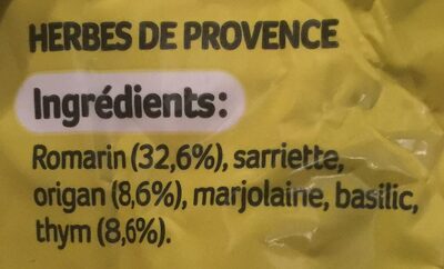 Herbes de Provence pour barbecue - Ingrédients
