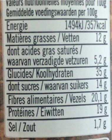 Melange pour Pates - Pasta Mix - Nutrition facts - fr