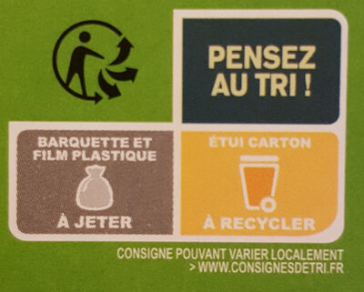 Petites St Jacques et torti - Instruction de recyclage et/ou informations d'emballage