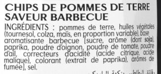 Chips saveur Barbecue - Ingredients - fr