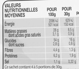 Chips Saveur Barbecue - Nutrition facts - fr