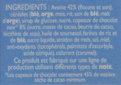 Life chocolat - Pépites & pétales croustillants à l'avoine - Ingrédients
