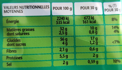 3D Bugles Goût Fromage - Nutrition facts - fr