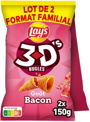Benenuts 3d's bugles bacon 2x150g - Product - fr