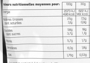 Doritos goût barbecue style - Nutrition facts - fr