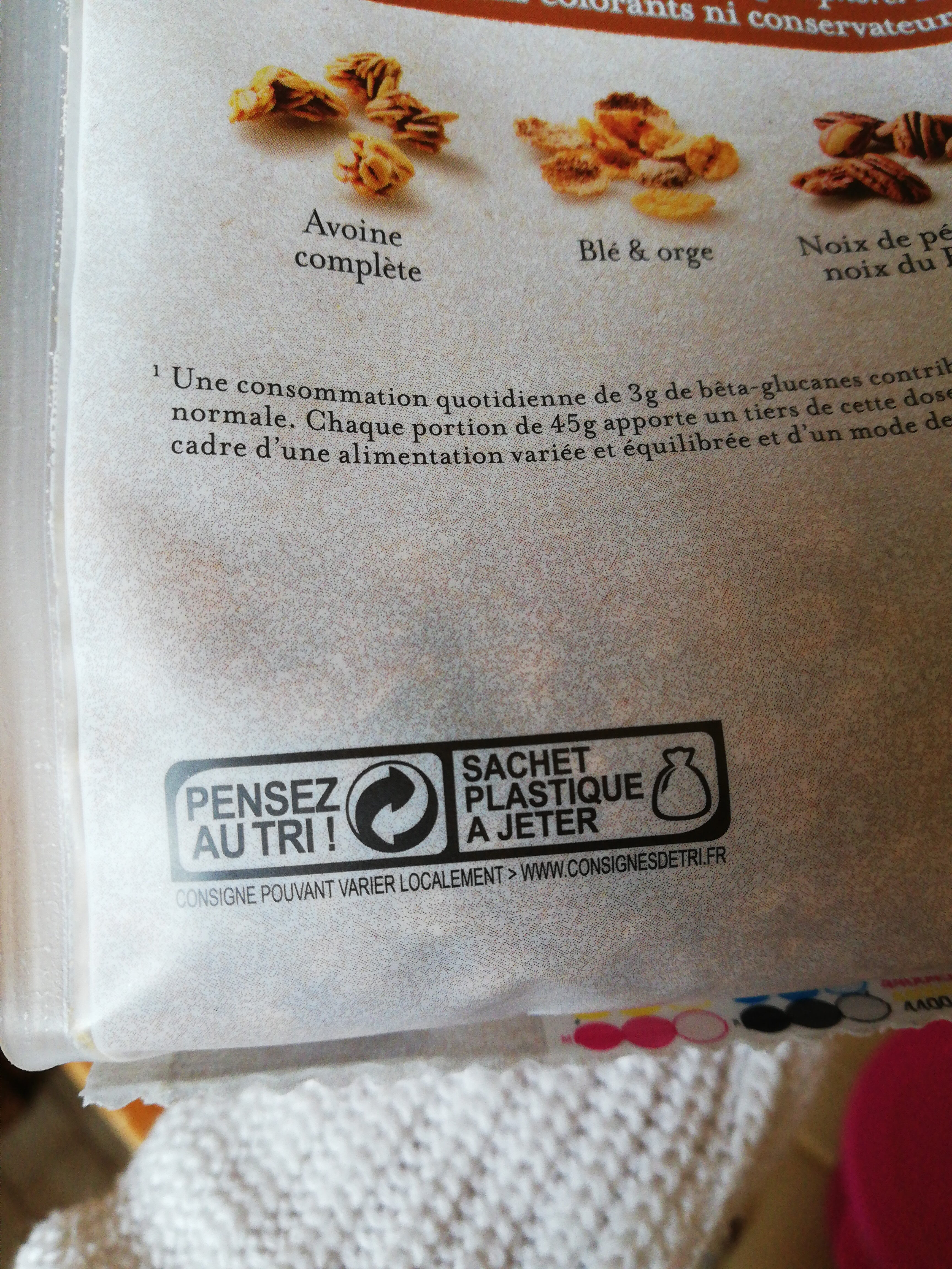 Muesli Croustillant Noix de pécan & noix du Brésil - Instruccions de reciclatge i/o informació d’embalatge - fr