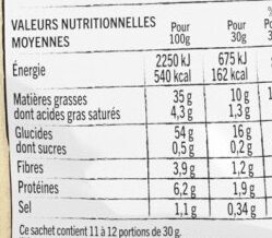 Lay's Recette à l'ancienne nature maxi format - Tableau nutritionnel