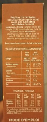 Cruesli miel et noisettes - Voedingswaarden - fr