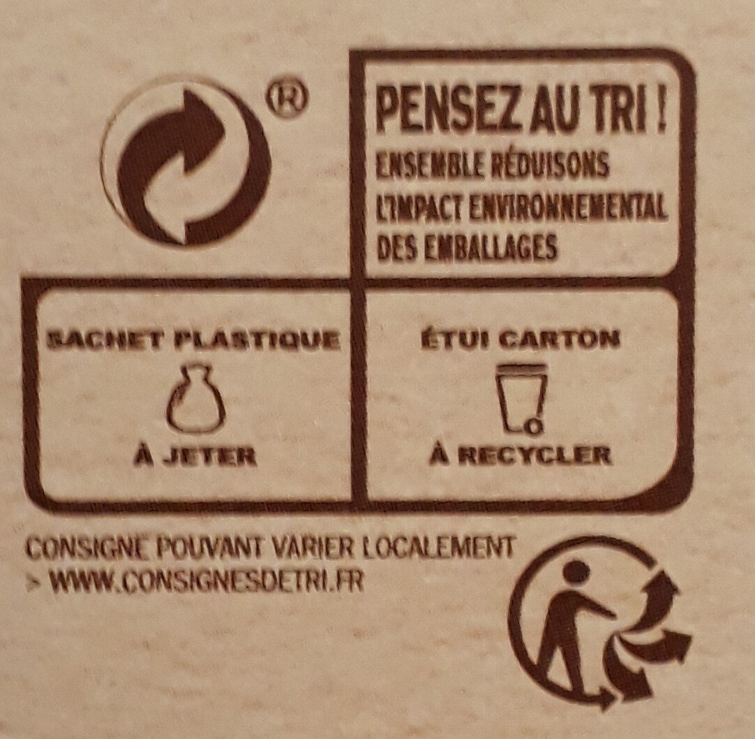 Cruesli miel et noisettes - Recyclinginstructies en / of verpakkingsinformatie - fr