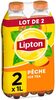 Lipton Ice Tea saveur pêche lot de 2 x 1 L - Produit