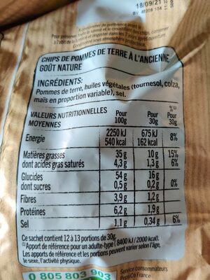 Chips à l’Ancienne - Nutrition facts - fr