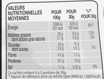 Chips saveur barbecue - Nutrition facts - fr