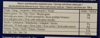 Chocolat de couverture au lait 38% - Nutrition facts - fr
