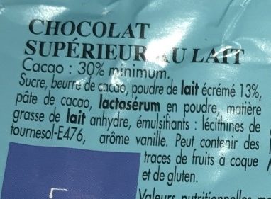 Lait supérieur - Ingredients - fr