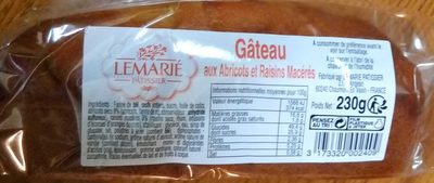 Gâteau aux abricots et raisins macérés - Product - fr