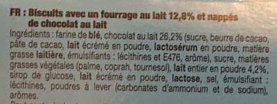 Mini Tartelette Pocket Fourrée Lait - Ingredients - fr