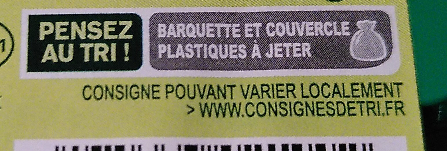 Saveurs de Provence - Instruction de recyclage et/ou informations d'emballage