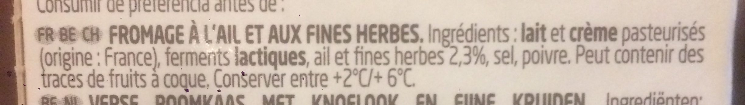Garlic & Herbs - Ingredients - fr