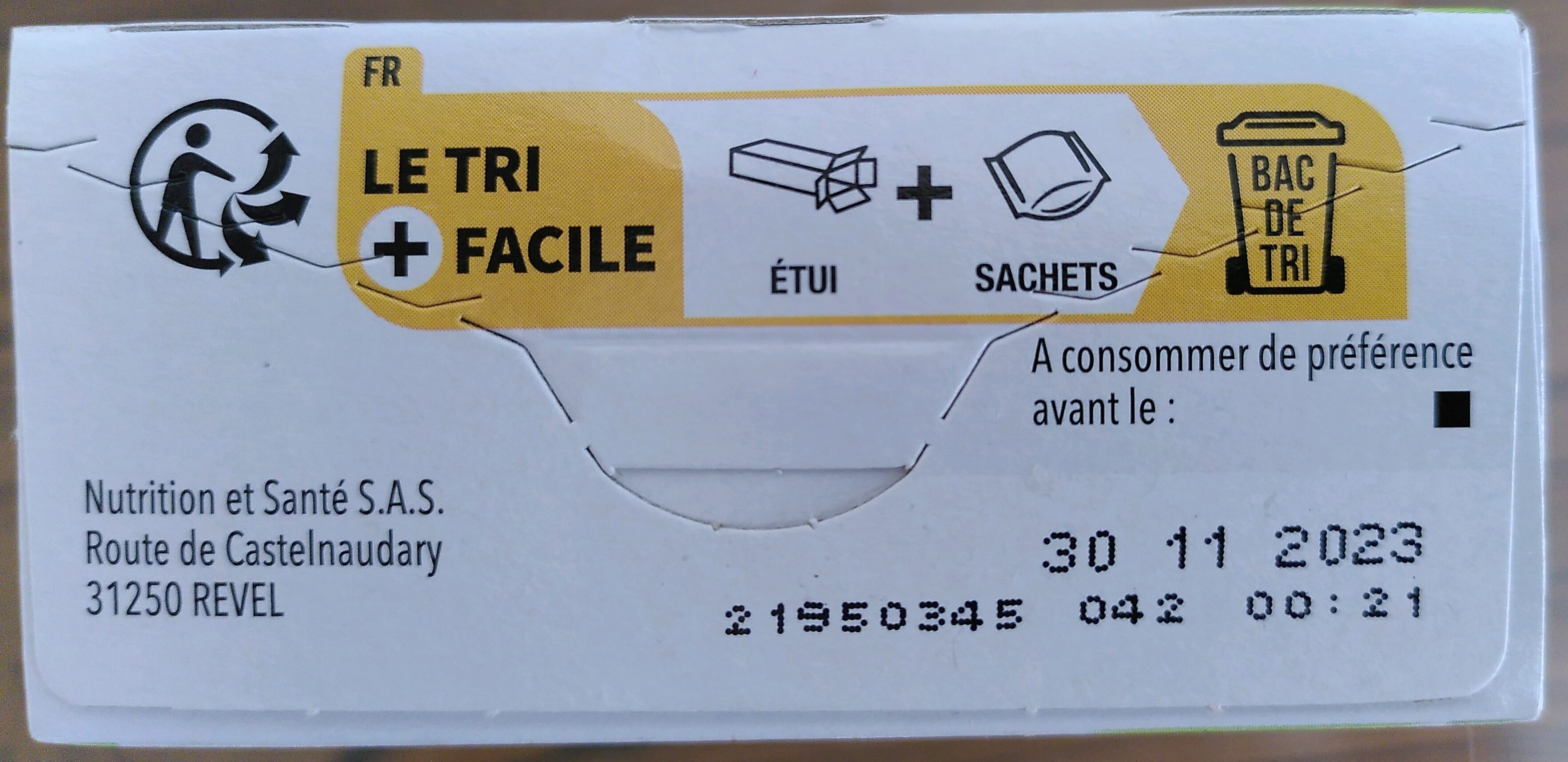Biscuit Sésame - Recycling instructions and/or packaging information - fr