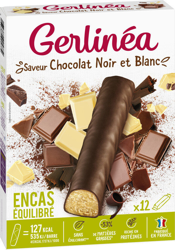 Barres saveur chocolat Noir&Blanc - Produit