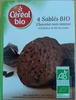 4 Sablés Bio Chocolat Noir Intense - Product