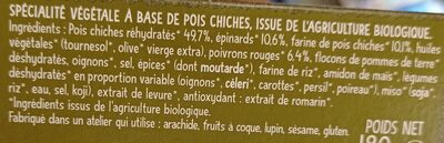 Falafels pois chiches et épinards - المكونات - fr