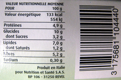 Ravioli d'épinards au Tofu sauce tomate pesto Bio - Nutrition facts - fr