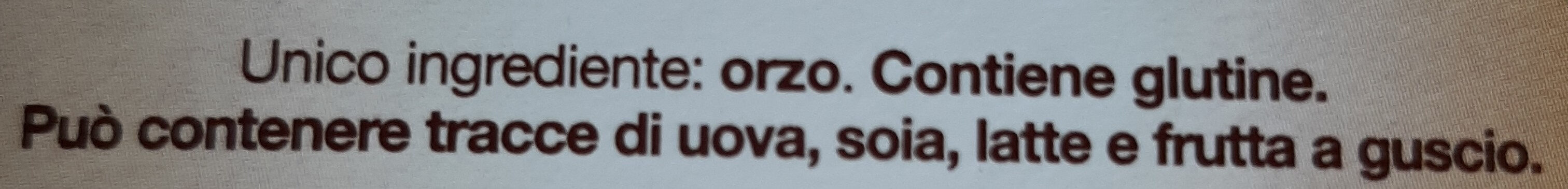 Orzo Bimbo capsule - Ingredienti