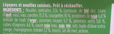 Wok de Nouilles et Petits Légumes Cuisinés - Ingredients - fr