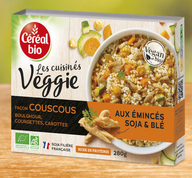 Les Cuisinés Veggie - Couscous aux émincés soja & blé - Product - fr