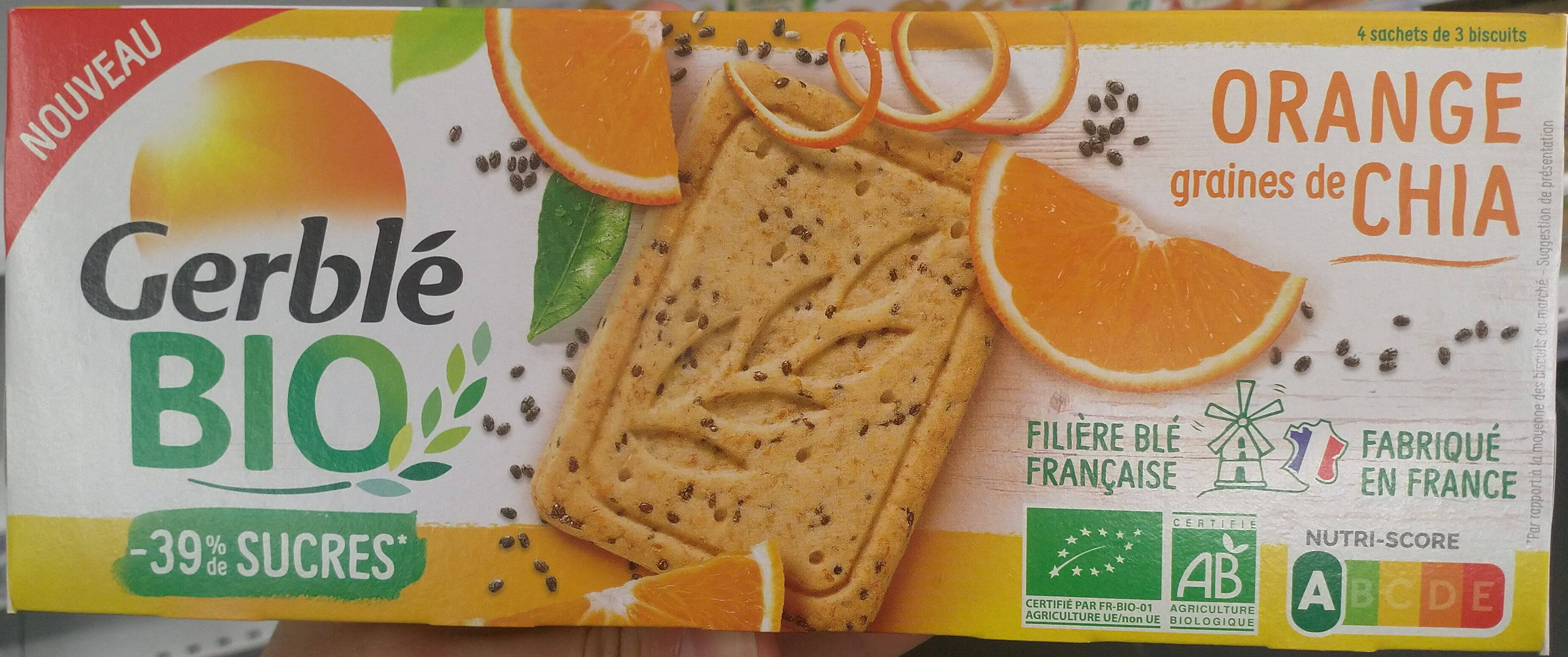 Biscuits à l'orange Orange et au graines de Chia - Produit
