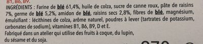 Biscuit raisins - Ingrediënten - fr