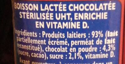 Candy'Up Goût Chocolat - Ingredientes - fr