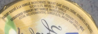 Yaourt vanille saveur d’autrefois - Ingrédients