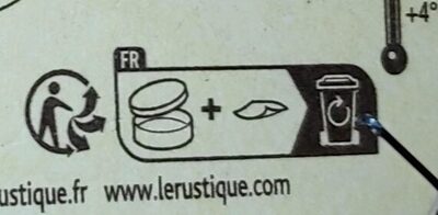 Camembert Le Rustique, Portionen - Wiederverwertungsanweisungen und/oder Verpackungsinformationen