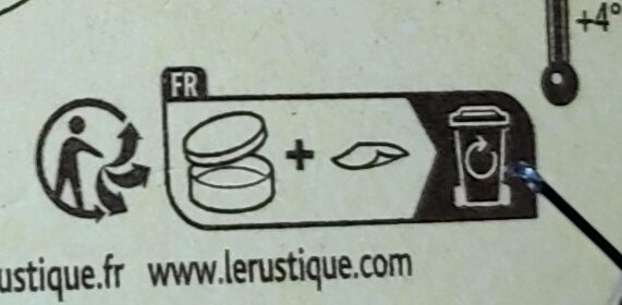 Camembert Le Rustique, Portionen - Instruction de recyclage et/ou informations d'emballage