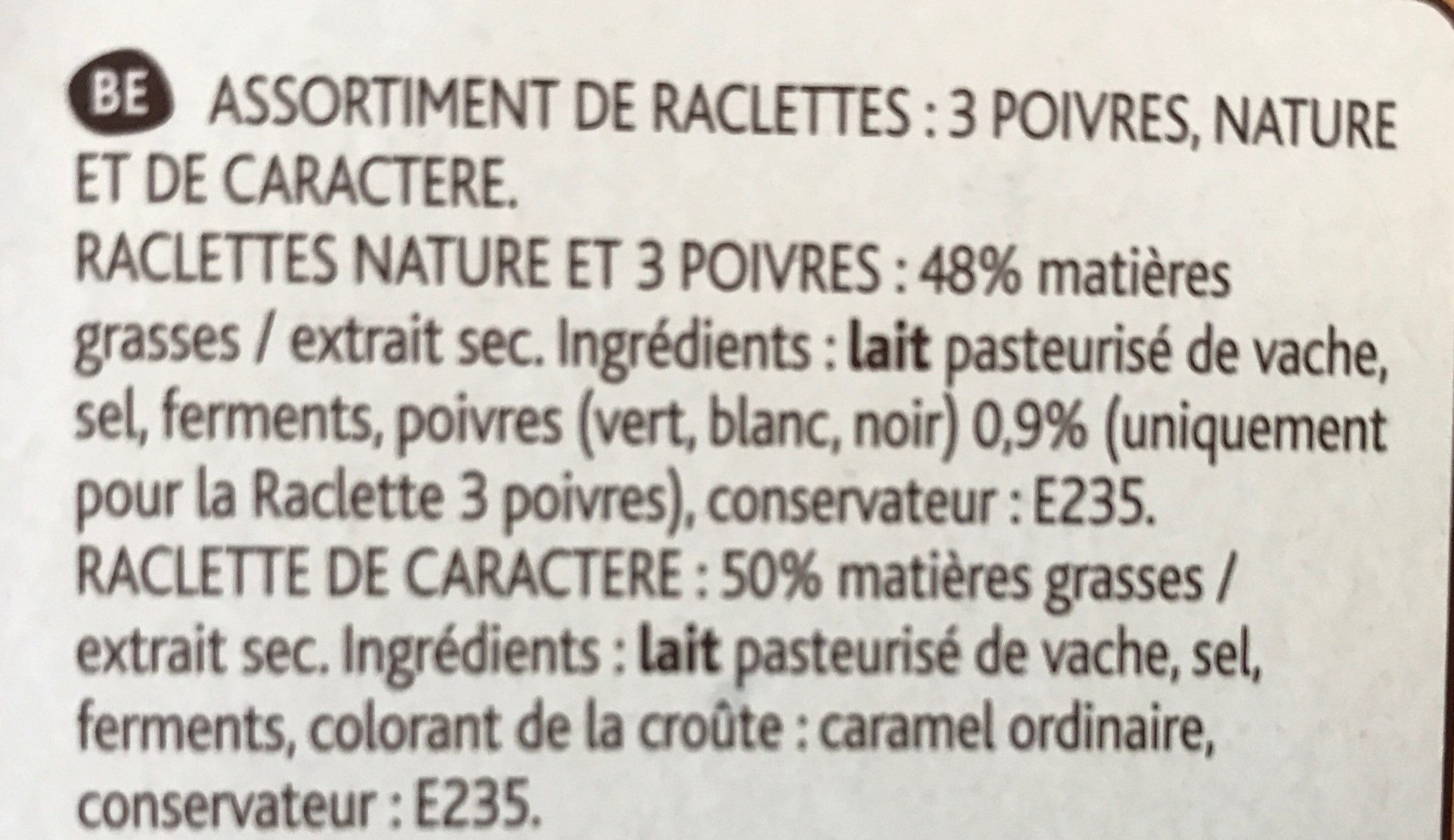 Le Rustique Plateau Raclette - Ingrédients