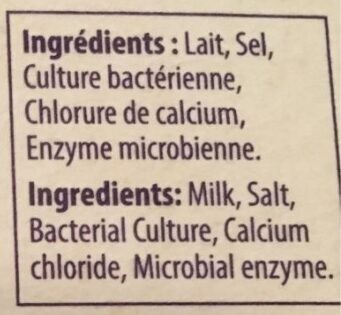 Brie - Ingredients - fr