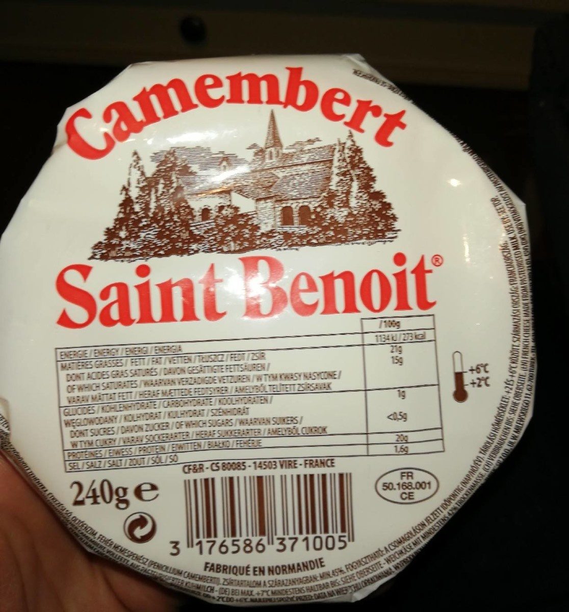 Camembert Saint-Benoît - Ingredients - fr