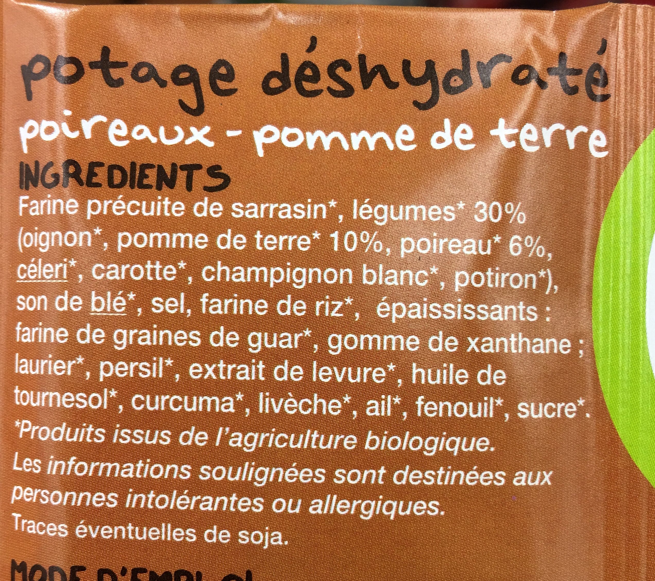 Potage instantané - Ingredients - fr