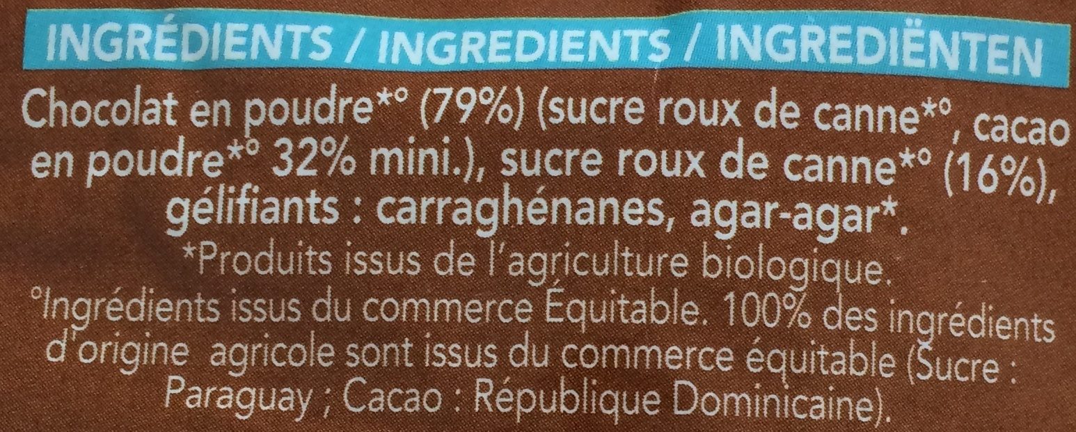 Bio flan chocolat - Ingredienser - fr