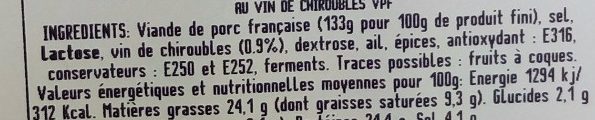 Le pavé du Beaujolais - Ingredients - fr