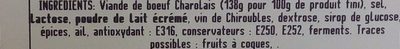 Bœuf Charolais séché - Ingredients - fr
