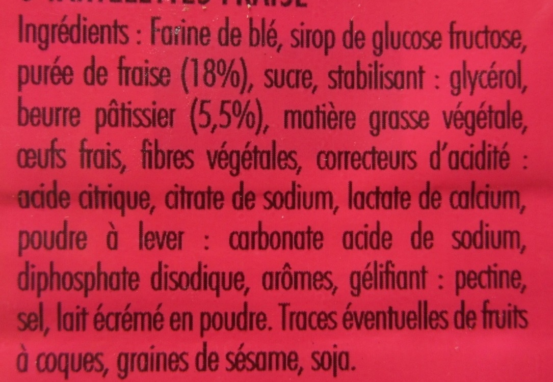 Tartelettes fraise - Ingredients - fr