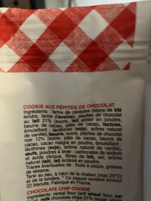 Bonne Maman - Little Cookies Chocolate Chip x22, 250g (8.9oz) - Ingrédients